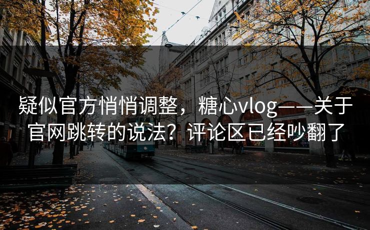 疑似官方悄悄调整，糖心vlog——关于官网跳转的说法？评论区已经吵翻了